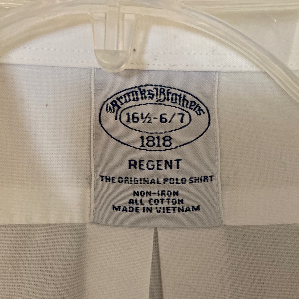Brooks Brothers White Long-Sleeve Button-Down Dress Shirt - Picture 6 of 8